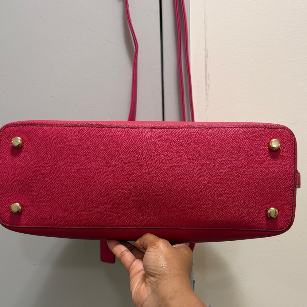 💋SOLD💋Coach Fuchsia Leather Satchel - Picture 3 of 9